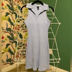 Light Blue Collared T-Shirt Dress